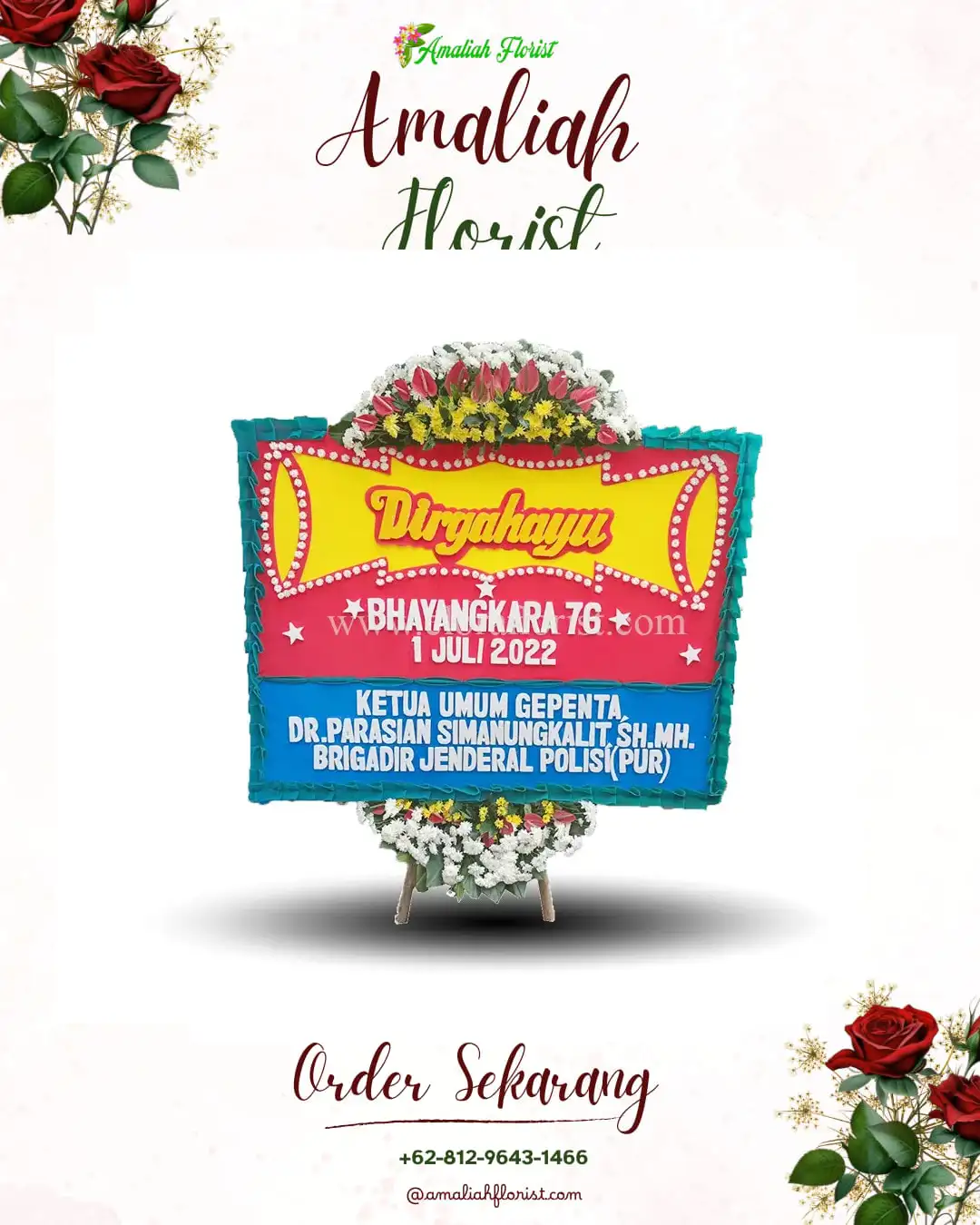 Papan Bunga HUT Ulang Tahun Krebet